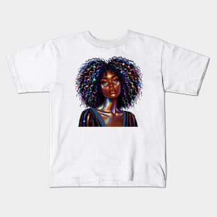 Cosmic Curls Kids T-Shirt